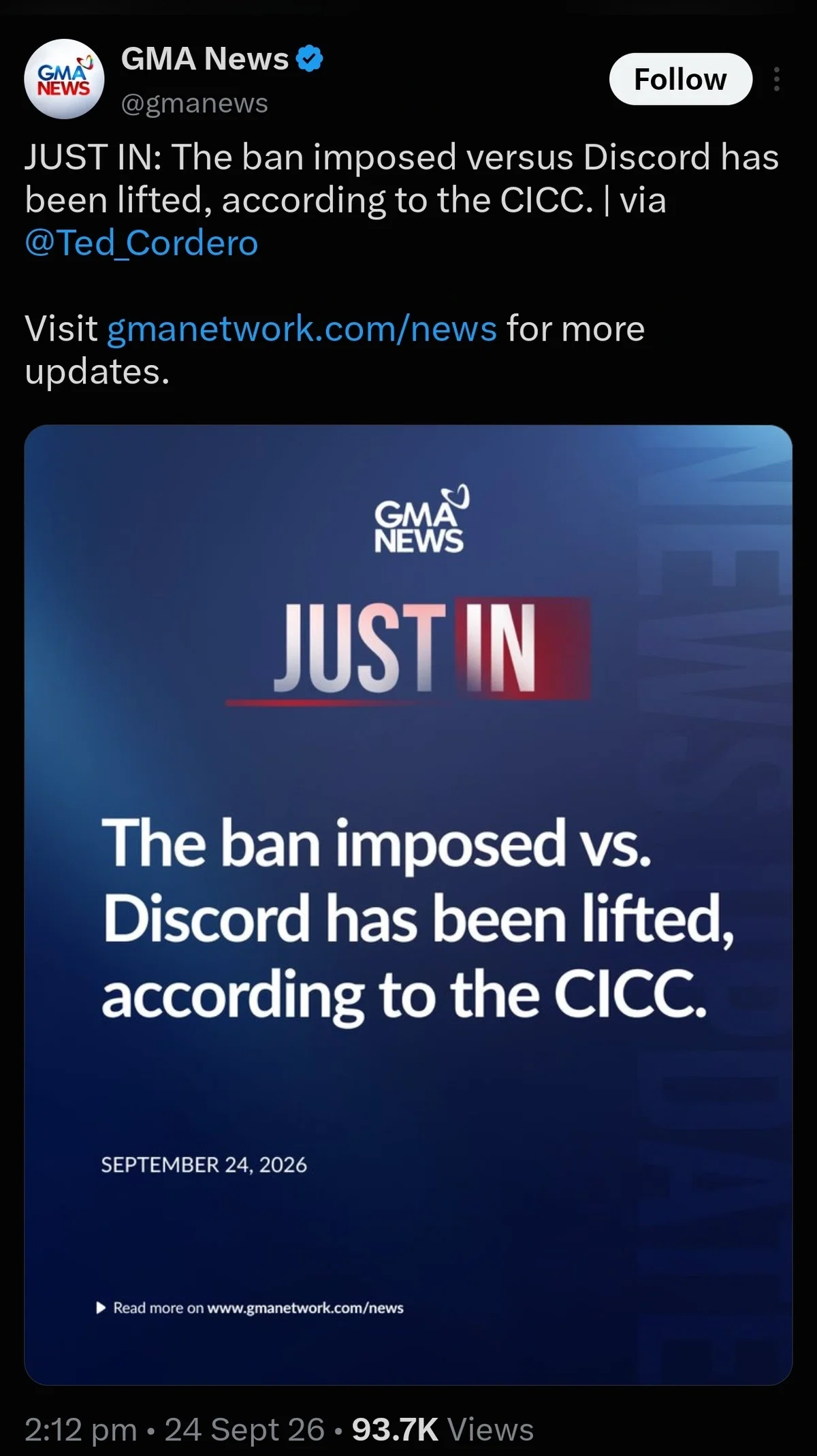 Good fucking news 