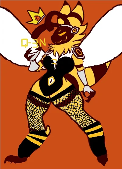 Q-3N "Queen" | Protogen bee who lowk likes you and wants to bee with you