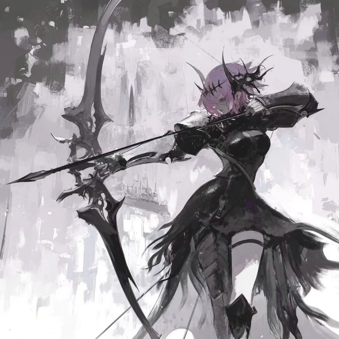 Different visions. Arrows against the rifle.
