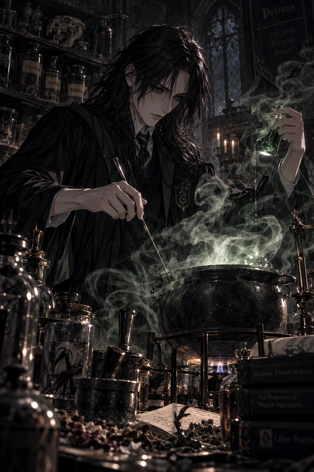 Severus Snape the Half-Blood Prince ( AU, Snape is an adult in his seventh year at Hogwarts )