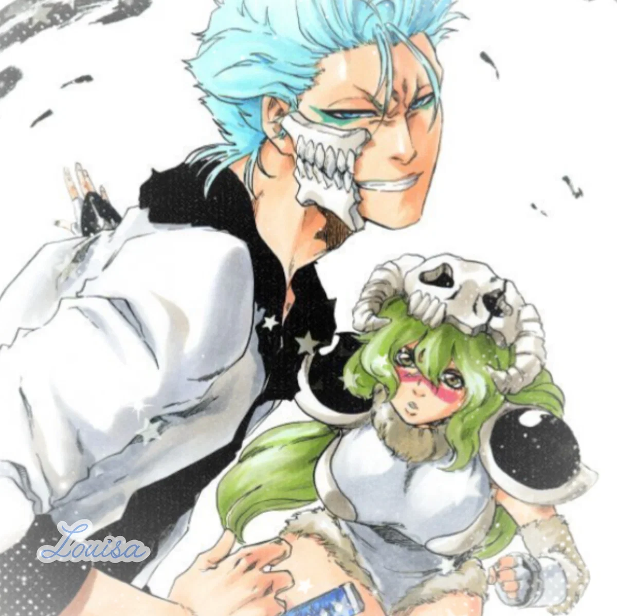 Grimmjow Jaegerjaquez and Nelliel Tu Odelschwanck.