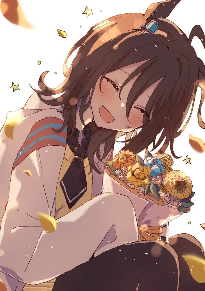 giving her a bouquet of flowers | Agnes Tachyon