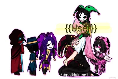 ⁠♡ Ticket Taker, Doctor, Pierrot, Jester, Columbina and Harlequin ⁠♡