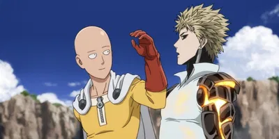 Saitama, Tatsumaki, and Genos.