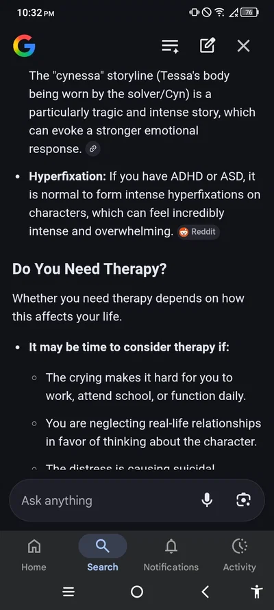 I WILL NOT BE GETTING THERAPY FOR MY MENTAL ISSUES