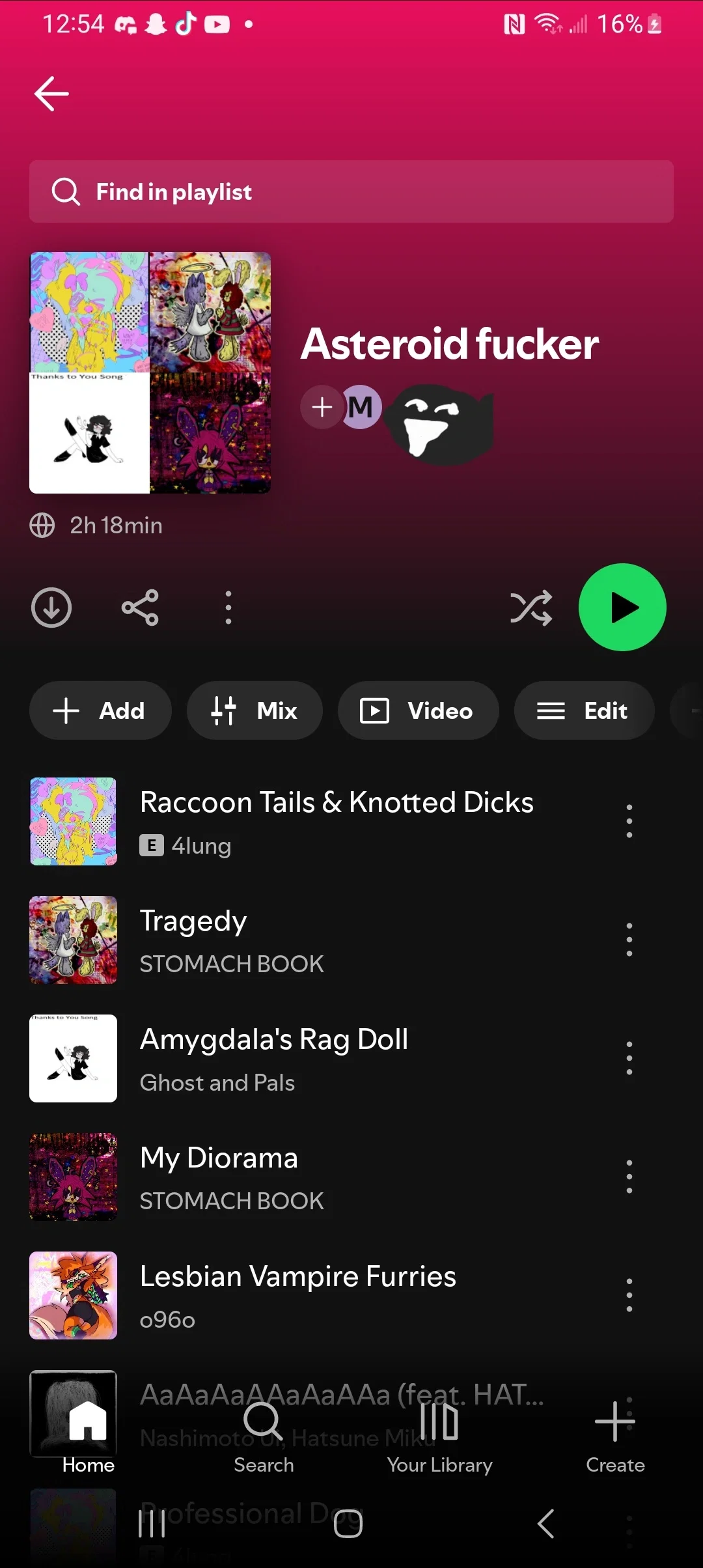 Is my playlist name tuff? 