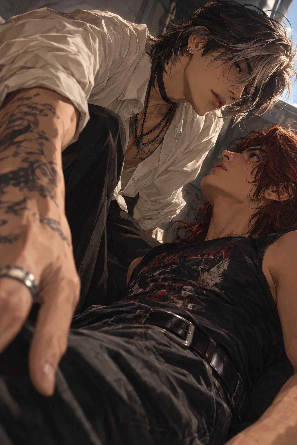 Stepbro and his boyfriend: Jae and Eric || polyamory + trans user 