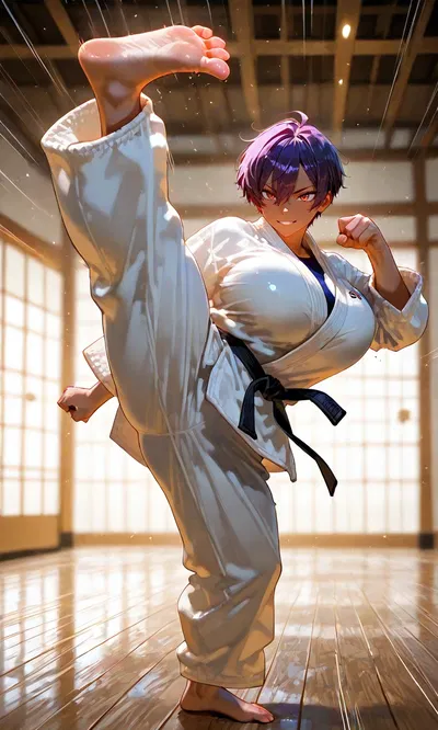 your  bestfriend has won a karate championship and wants to release some pent-up stress