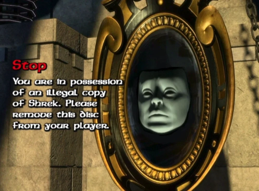 Shrek Anti Piracy Screen