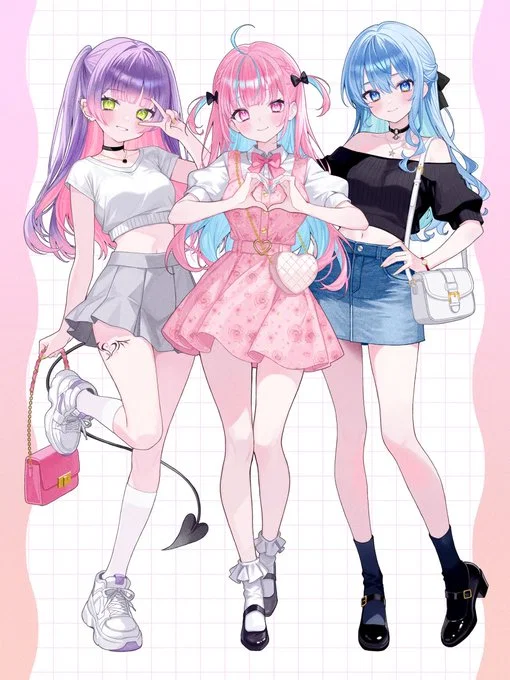 Suisei, Towa and Aqua [Hololive]
