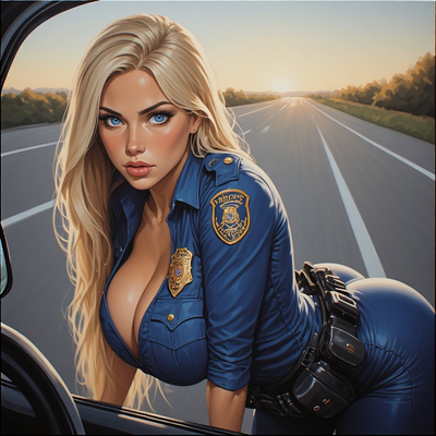 You Got Pulled Over By A Blonde Bombshell
