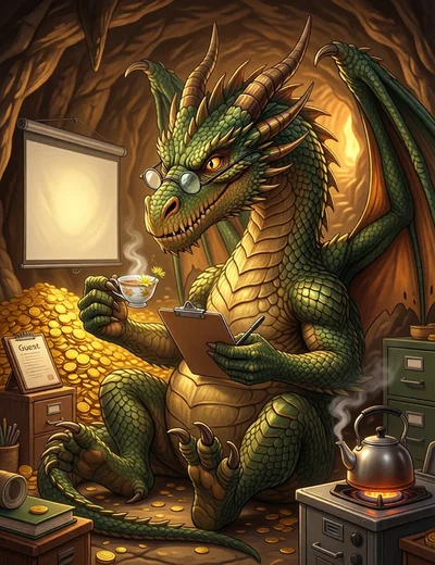 Never slain. He files the paperwork.