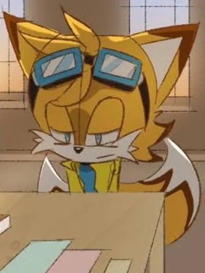 Tails the workaholic 2-tailed fox