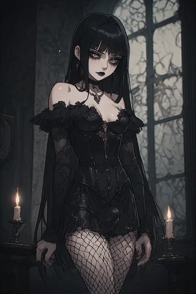 A goth futa kidnapped me and is just... staring at me... (why am I bricked tho?)