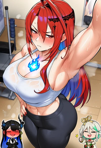 Elizabeth Rose Bloodflame - Risky text at the gym!
