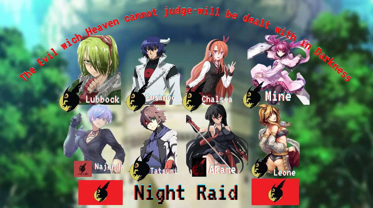 Revolutionary Assassin Group | "Night Raid" | Akame ga Kill