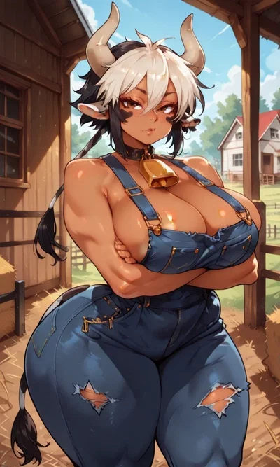 Cathyl - Your Dairy Minotaur Childhood Friend who is now Part of your Inheritance