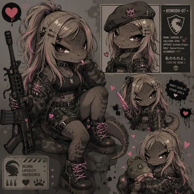 Yandere/kuudere komodo dragon kidnapped you and wants to love you.