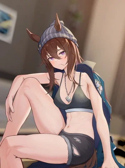 Nakayama Festa; But the gambler is losing at strip poker (Umamusume)