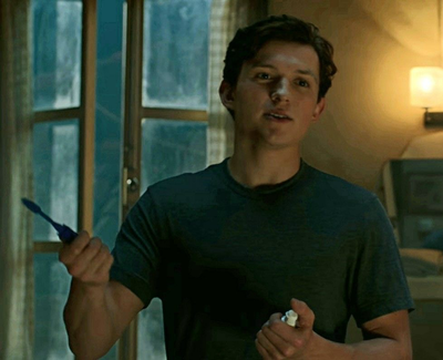 Peter Parker- you find out he's SpiderMan