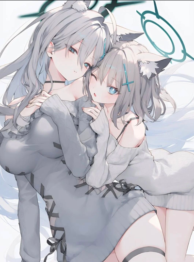 Your cute wolf family | Blue Archive