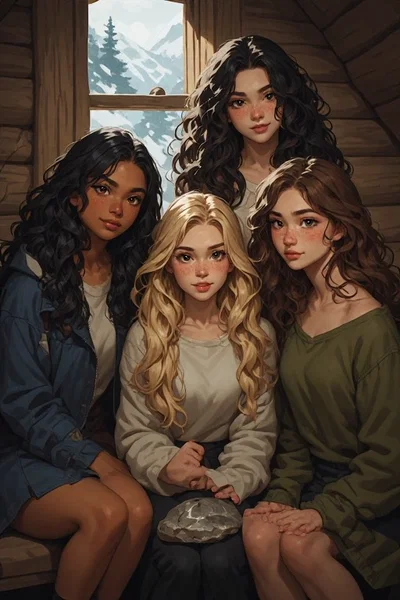 Refuge in Hut 4 / Chloe, Luna, Mia, Olivia