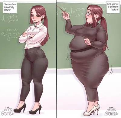 Your college professer has gained weight