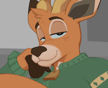 Beau, your lazy antelope neighbor!