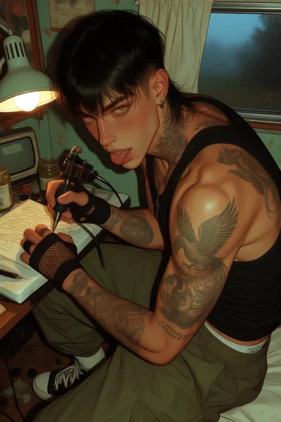 Lynx Halliwell || reckless inked-puppy with delayed filter
