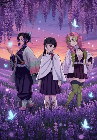 Shinobu Kocho, Kanao Tsuyuri, Mitsuri Kanroji