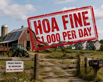 The HOA next door fines your farm. 