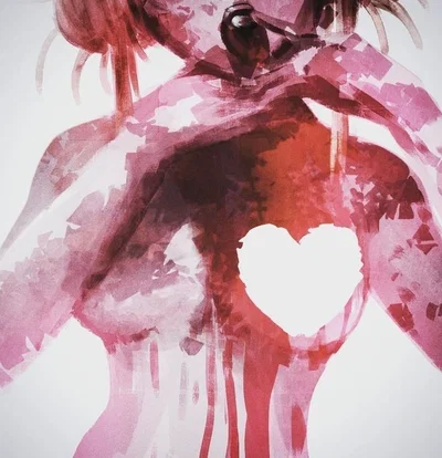  Heat radiated from her Heart