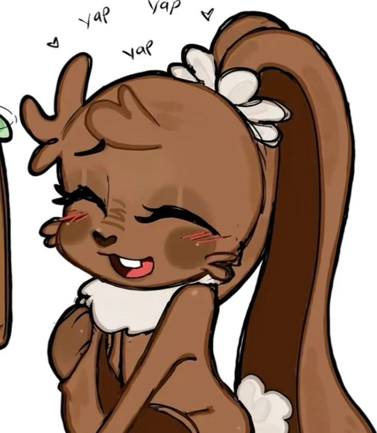 「Cocoa yaps away to her partner, you.」