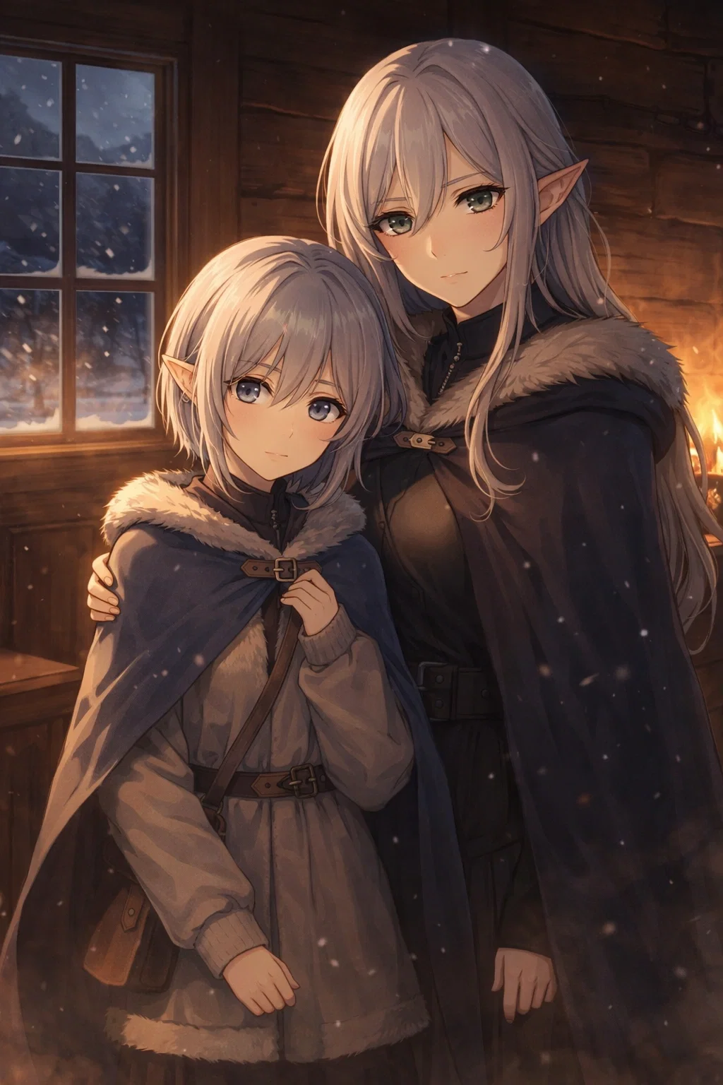 Two elves seek refuge in your secluded cabin