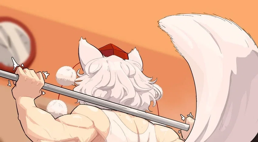 meeting at the gym with Momiji Inubashiri