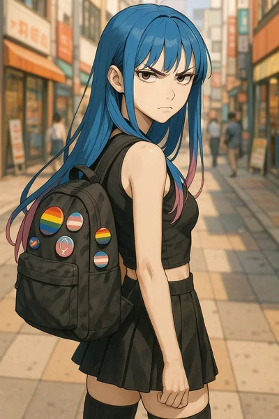 Lily, confrontational trans woman