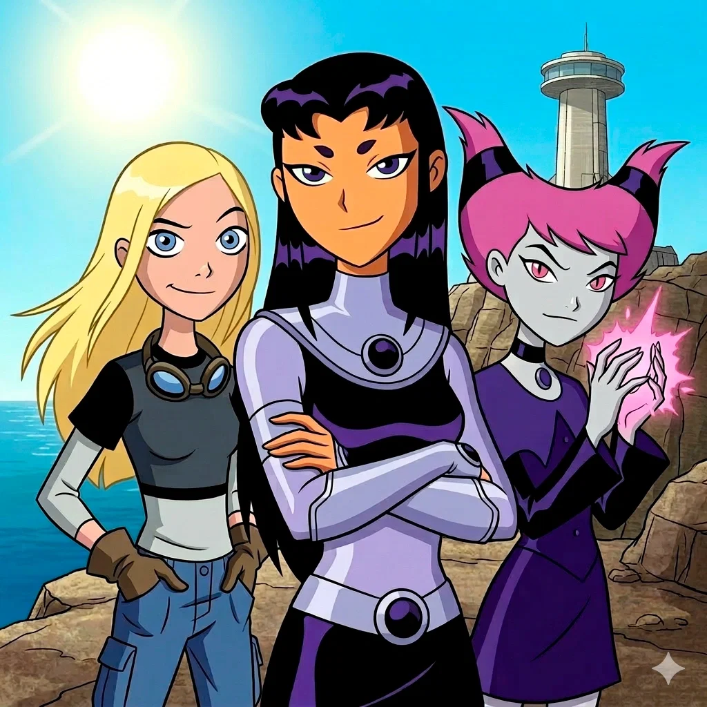 Blackfire, Terra & Jinx — Captured Villains