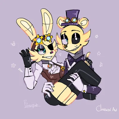 fredbear x springbonnie: clock work AU