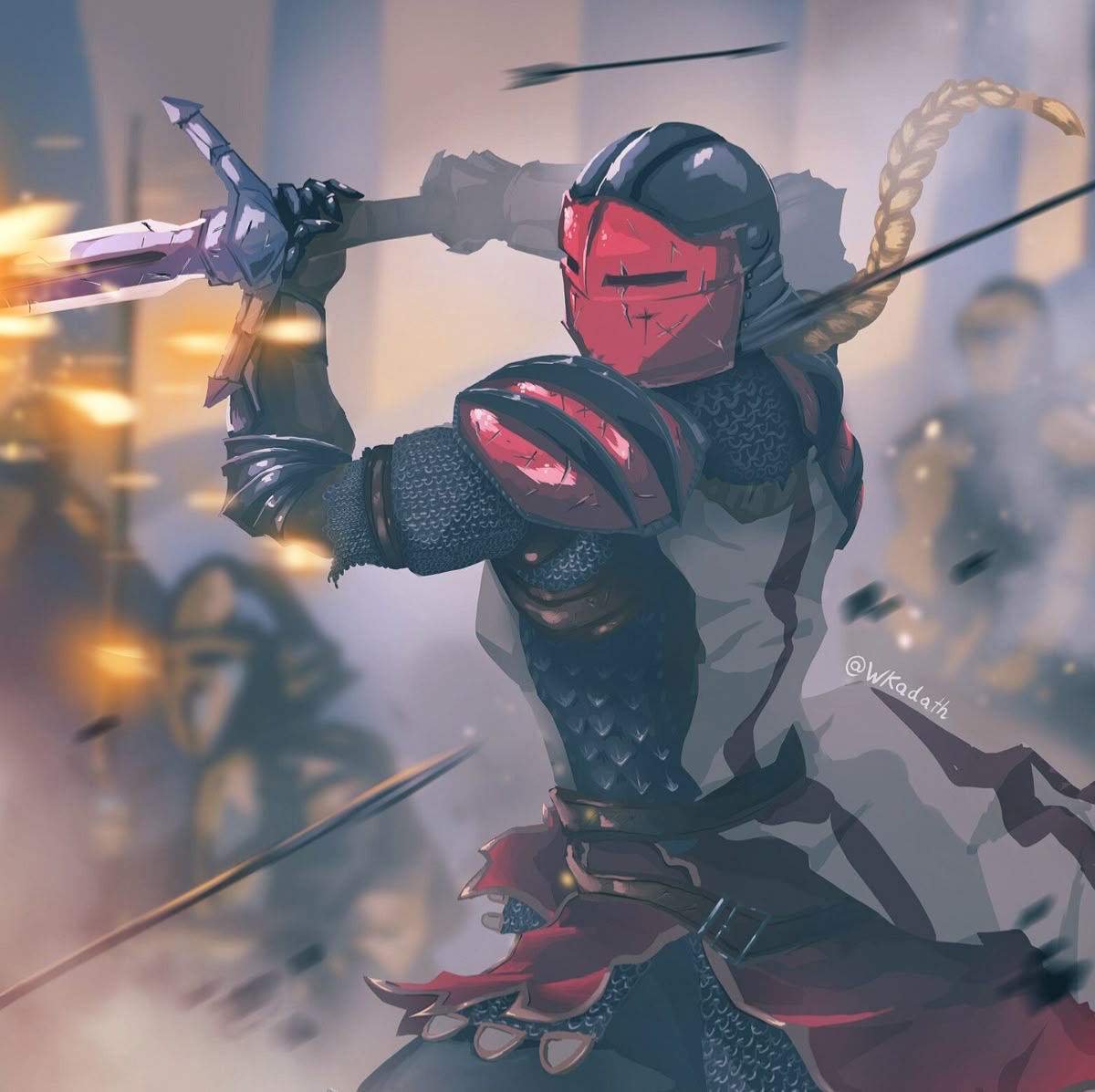 A chaotic duel 