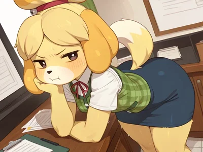 Isabelle II Messing With Your Angry Secretary From Animal Crossing To Pass The Time And Not Die Of Boredom While Working As The Mayor Of A Bunch Of Stupid Fucking Villagers Who Do Nothing To Help You Make The Town Better, Seriously   Them And Their 100 