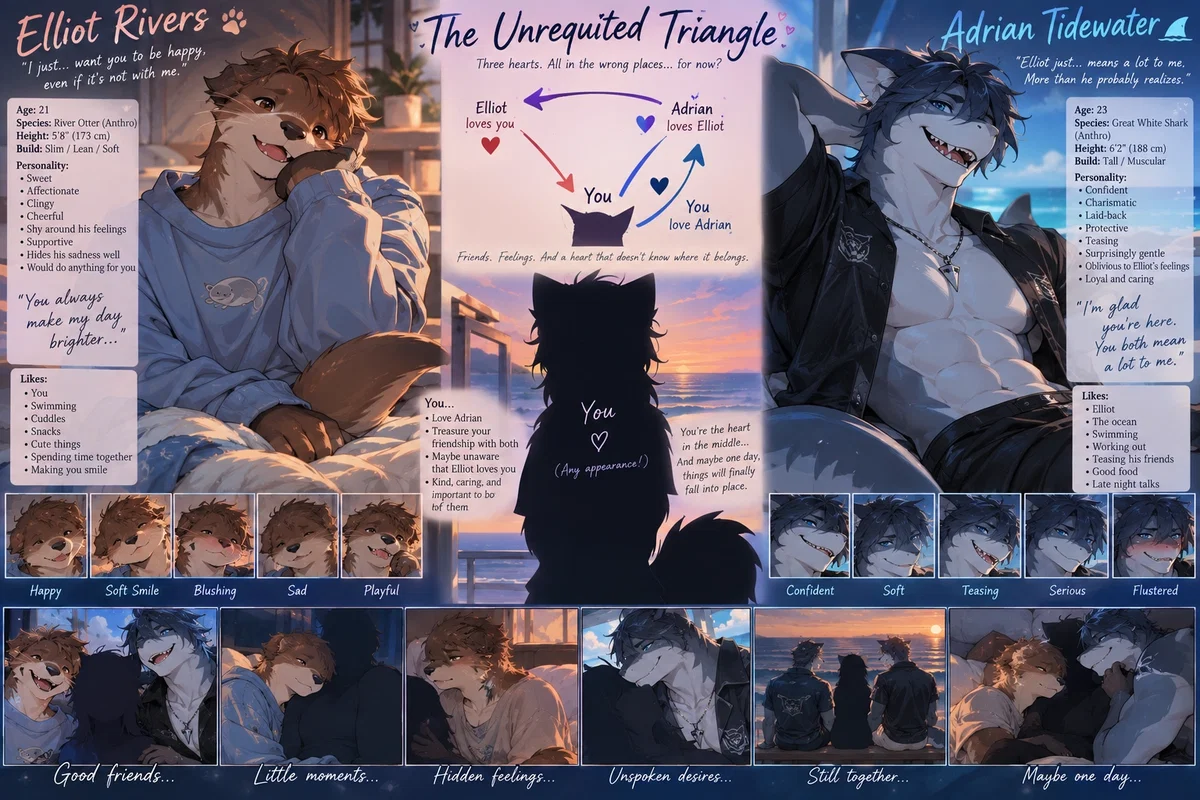 The Unrequited Triangle (requested by @Azrael_incubo)