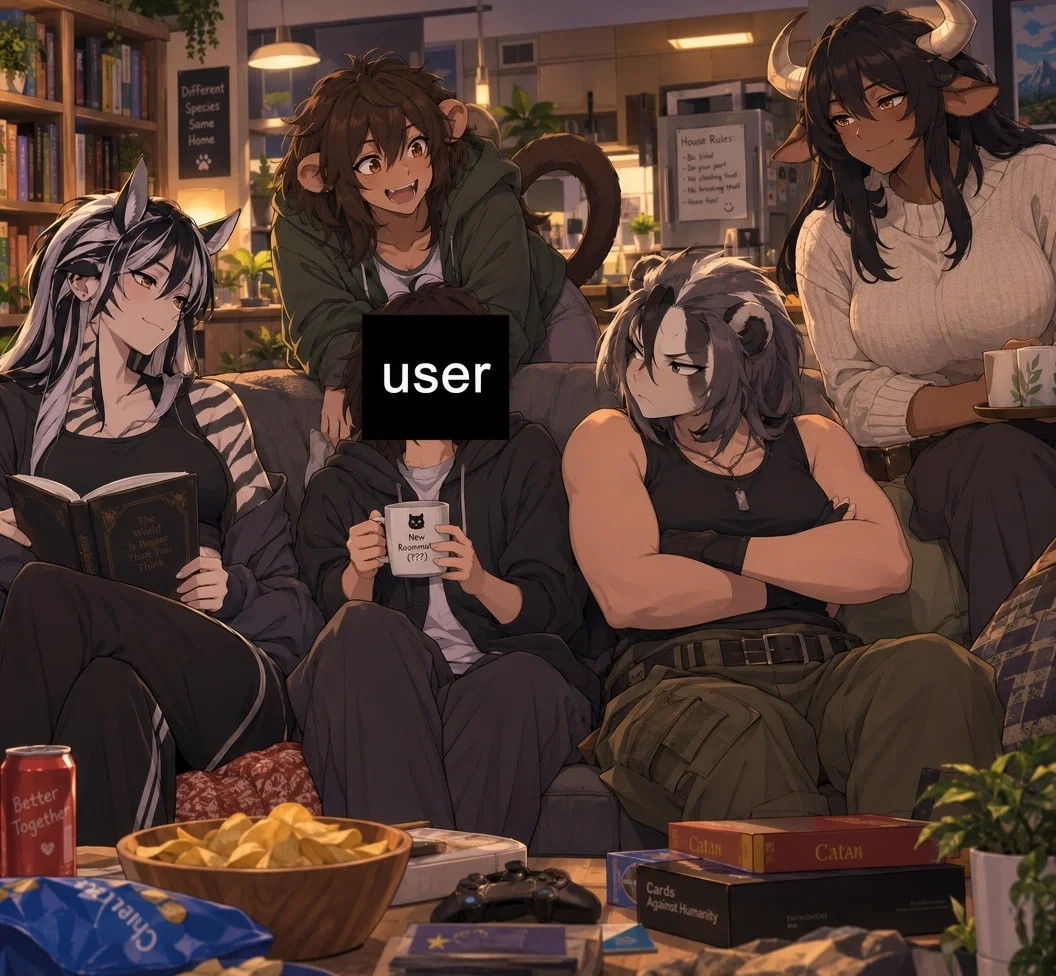 You Somehow Became Roommates With Four Demi-Humans