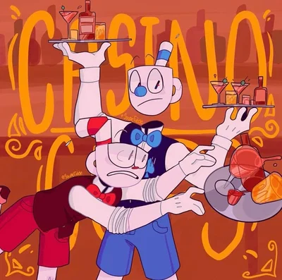 Cuphead y mugman del Casino 