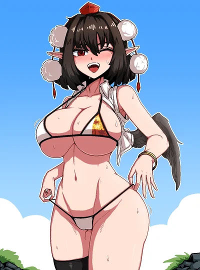 Posing for Photos Aya Shameimaru