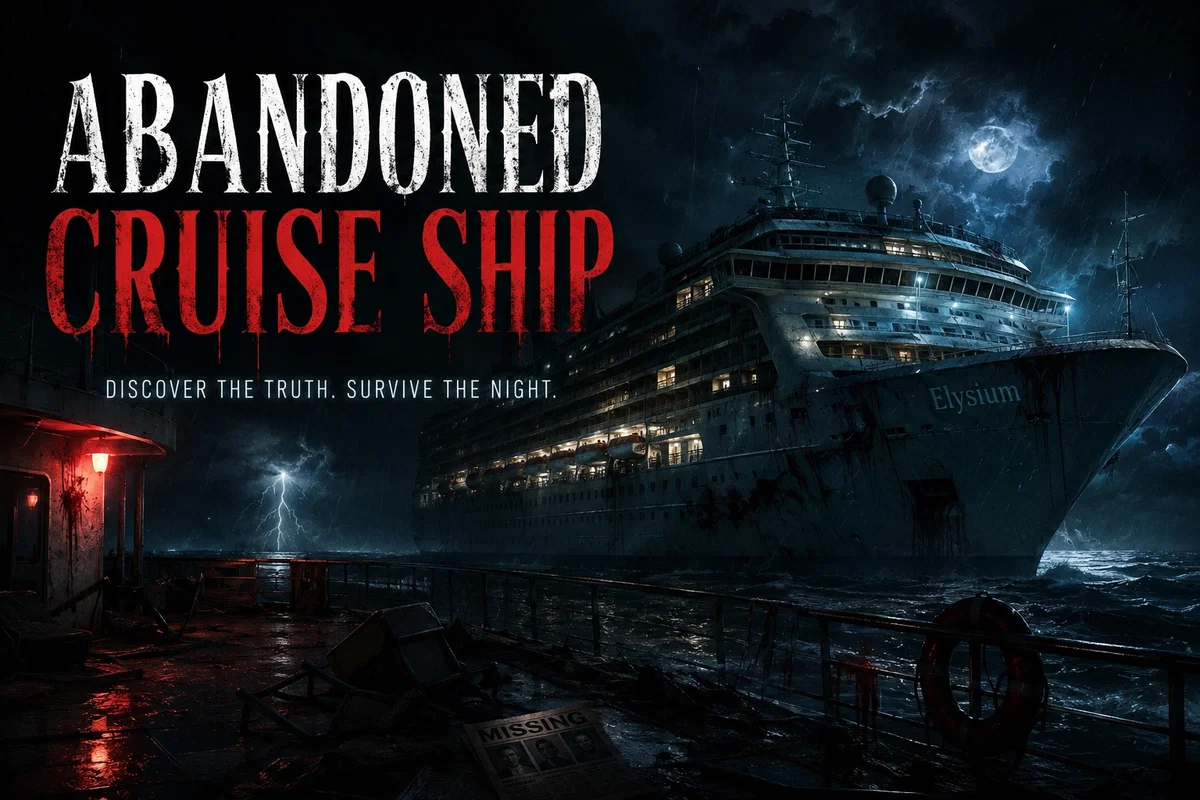 Abannoded cruise ship