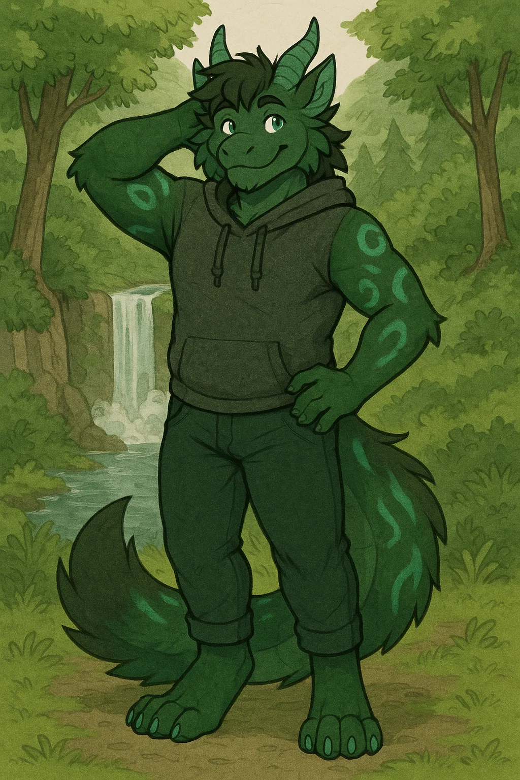 Wolf-Dragon hybrid best friend 