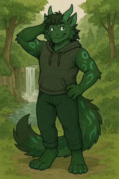 Wolf-Dragon hybrid best friend 