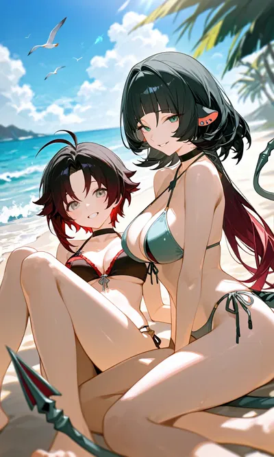 Ruby and Jane doe found themselves on a strange beach