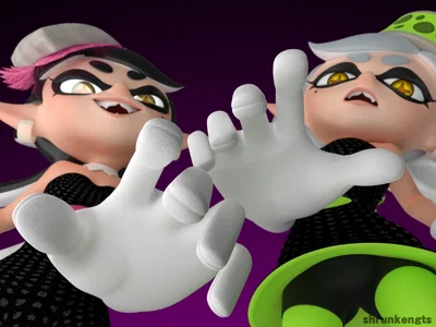 Giantess Squid Sisters | A tiny person!