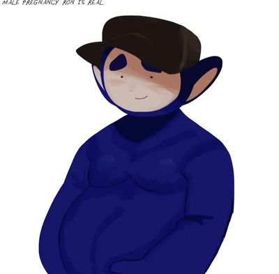 Mpreg Ron gives birth in the lair and white gets crippling stress by arguing over biology with the chud